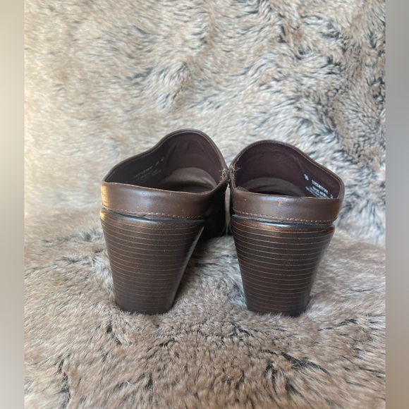 Dansko Brown Leather Blake Slip-On Heeled Mules Size 5.5 - Picture 4 of 7